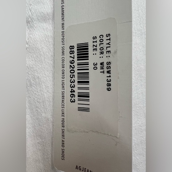 AG Adriano Goldschmied The Legging Ankle Super Skinny Ankle Jeans White NWT (30) - Picture 9 of 14
